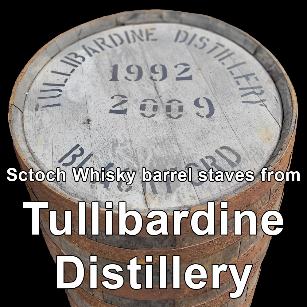 Wood from Tullibardine Distillery scotch barrel staves