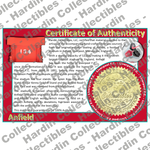 Image of certificate of authenticity for Anfield (Liverpool F. C.) - front