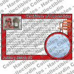 Image of certificate of authenticity for Bench, Johnny 
