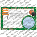Image of certificate of authenticity for Boston Garden [Stadium Seats] (Boston Celtics & B - boston-celtics-extra-coa - front