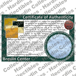 Image of certificate of authenticity for Breslin Center (Michigan State University) - front