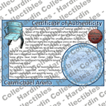 Image of certificate of authenticity for Carmichael Arena (University of North Carolina) [Seat] - front