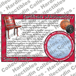 Image of certificate of authenticity for Chicago Stadium [Stadium Seat] (Chicago Blackhawks & Chicago Bulls) - front