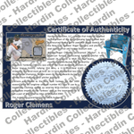 Image of certificate of authenticity for Clemens, Roger 