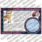Image of certificate of authenticity for Cleveland Municipal Stadium (Cleveland Ind - extra-coa-cleveland-indians-coa - front
