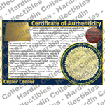 Image of certificate of authenticity for Crisler Center (University of Michigan) - front