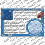 Image of certificate of authenticity for Ford Field (Detroit Lions) - front
