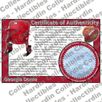 Image of certificate of authenticity for Georgia Dome (Atlanta Falcons) - front