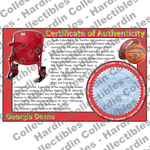 Image of certificate of authenticity for Georgia Dome (Atlanta Hawks) - front