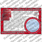 Image of certificate of authenticity for Great American Ball Park (Cincinnati Reds) - front