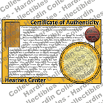 Image of certificate of authenticity for Hearnes Center (University of Missouri) [Mizzou] - front