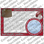 Image of certificate of authenticity for Jack Murphy Stadium (San Diego State Aztecs) - front