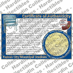 Image of certificate of authenticity for Kansas City Municipal (Kansas City Royals, At - kansas-city-royals-extra-coa - front