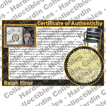 Image of certificate of authenticity for Kiner, Ralph 