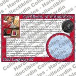 Image of certificate of authenticity for Langway, Rod 