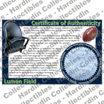 Image of certificate of authenticity for Lumen Field (Seattle Seahawks) - front