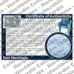 Image of certificate of authenticity for Mattingly, Don 