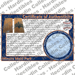 Image of certificate of authenticity for Minute Maid Park (Houston Astros) - extra-coa - front