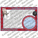 Image of certificate of authenticity for Montreal Forum (Montreal Canadiens) - front