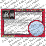 Image of certificate of authenticity for Musial, Stan 