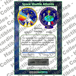 Image of certificate of authenticity for NASA Space Shuttle Embedded Pen Blanks – Atlantis - back
