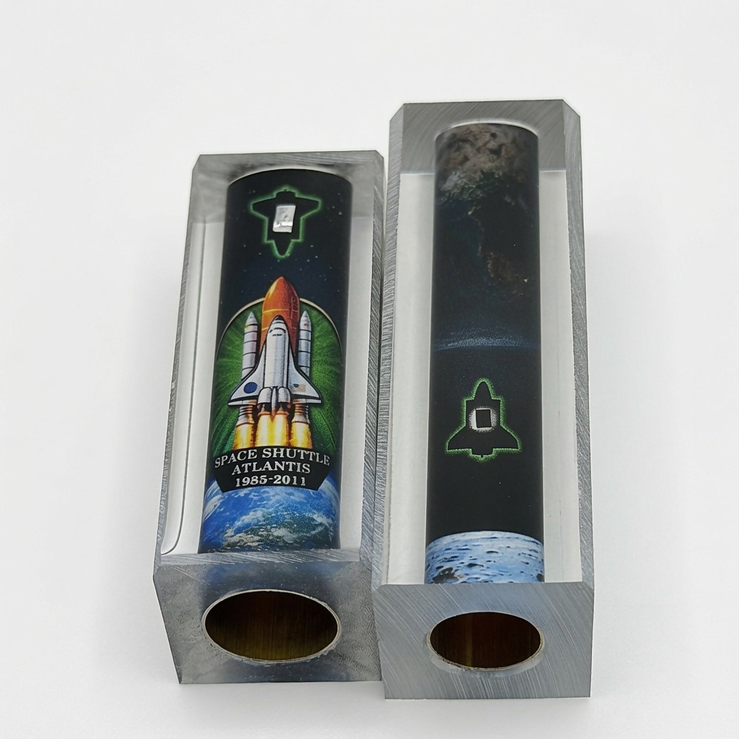 NASA Space Shuttle Embedded Pen Blanks – Atlantis – double-tube-set
