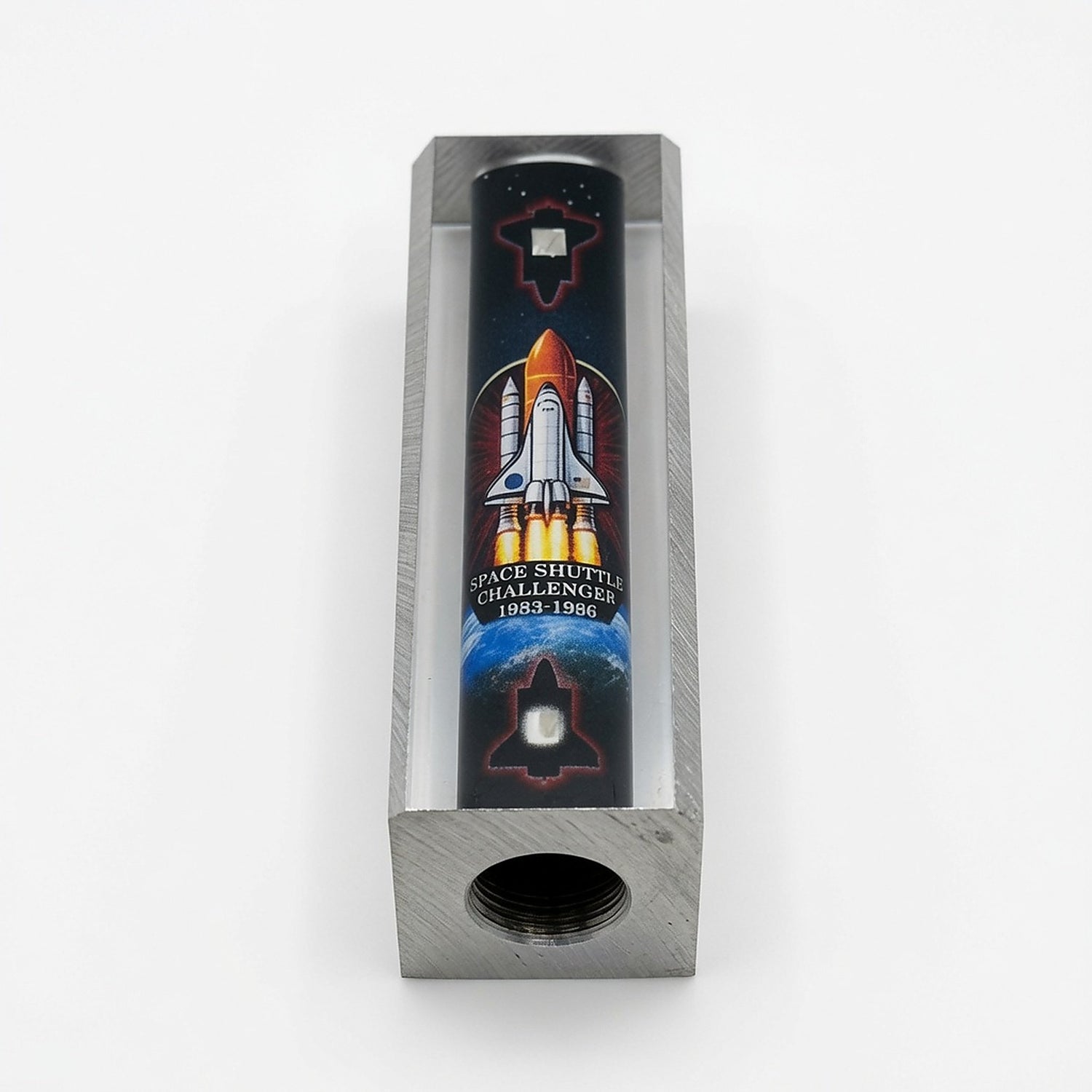 NASA Space Shuttle Embedded Pen Blanks – Challenger – custom-single-tube-set – image 1