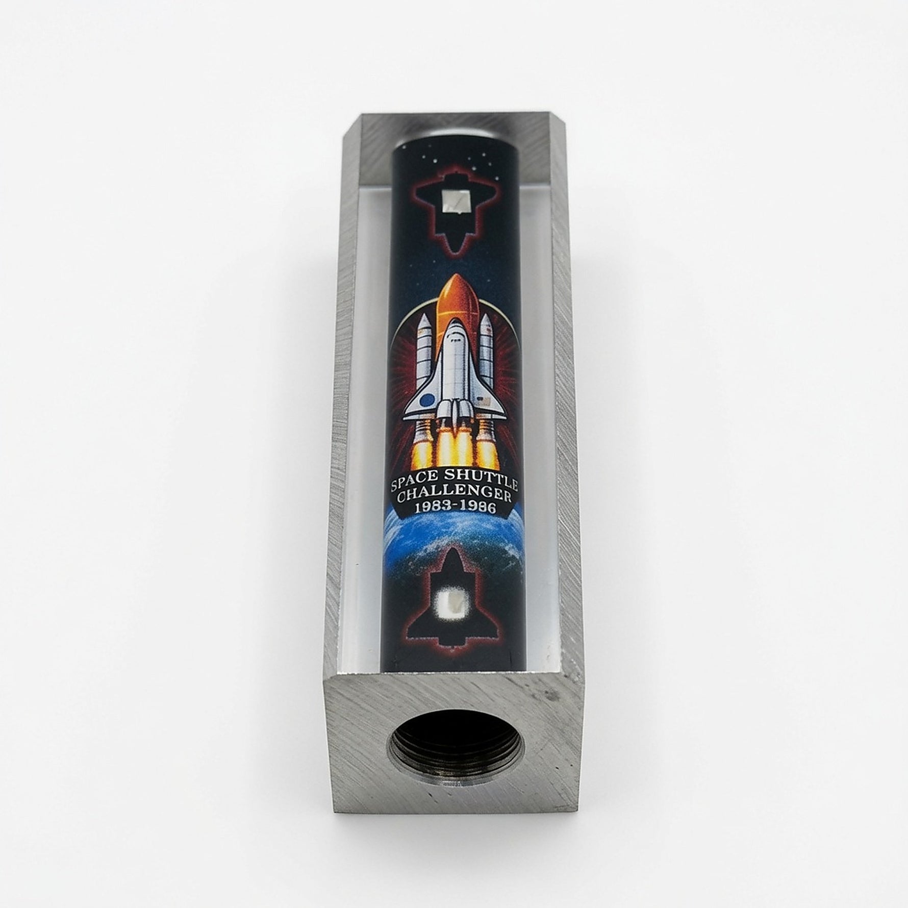NASA Space Shuttle Embedded Pen Blanks – Challenger – custom-single-tube-set – image 1