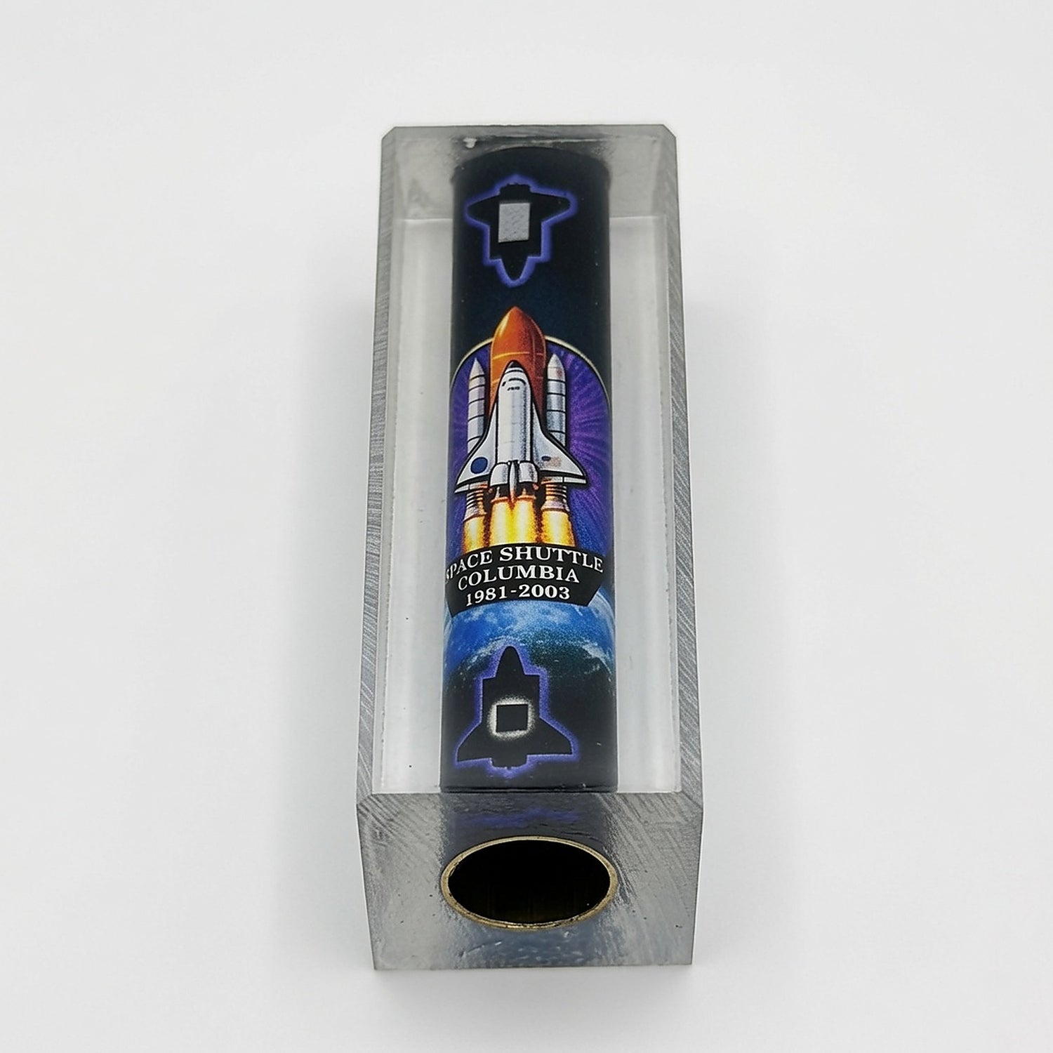 NASA Space Shuttle Embedded Pen Blanks – Columbia – custom-single-tube-set – image 1