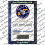 Image of certificate of authenticity for NASA Space Shuttle Embedded Pen Blanks – Discovery - back