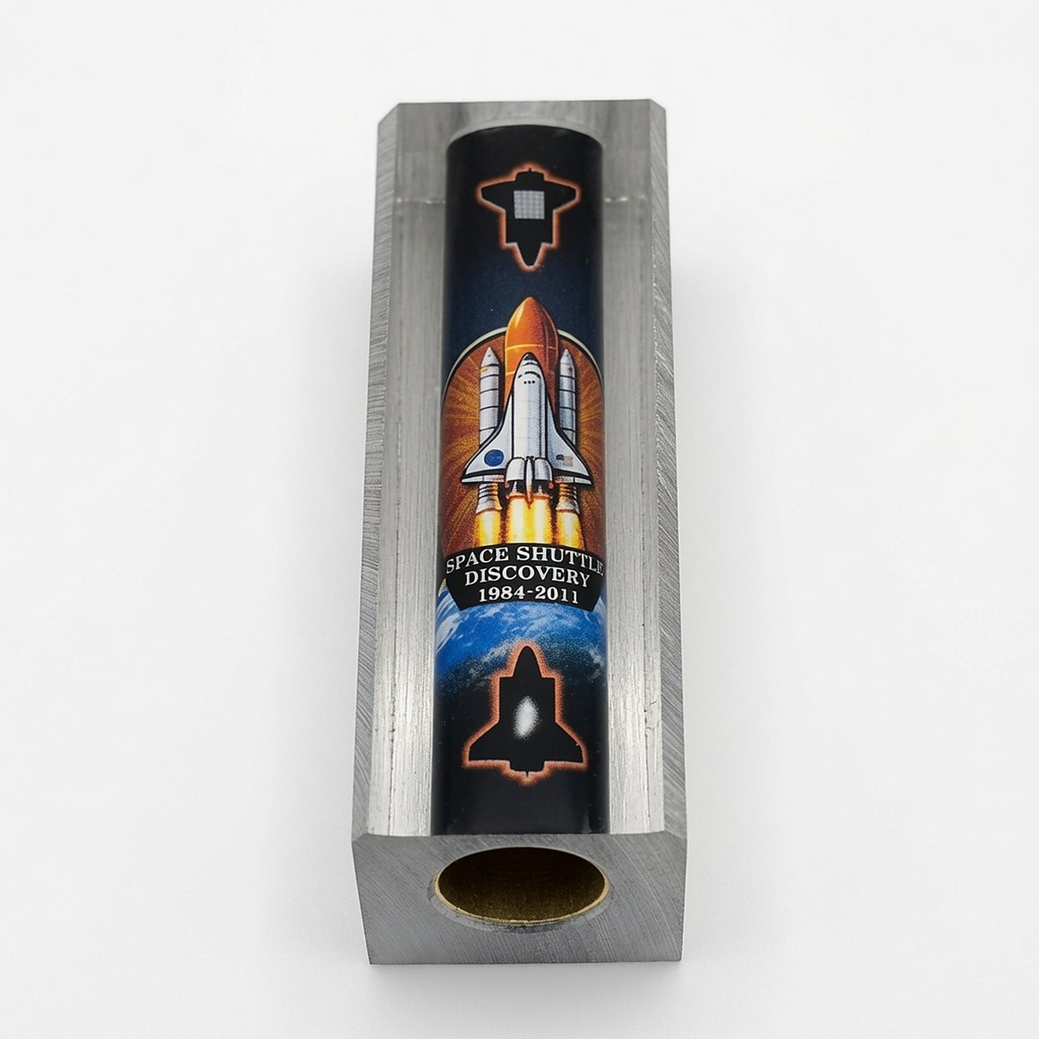 NASA Space Shuttle Embedded Pen Blanks – Discovery – custom-single-tube-set – image 1
