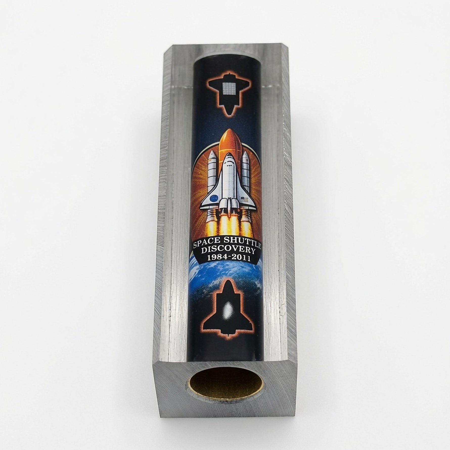 NASA Space Shuttle Embedded Pen Blanks – Discovery – custom-single-tube-set – image 1