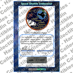 Image of certificate of authenticity for NASA Space Shuttle Embedded Pen Blanks – Endeavour - back
