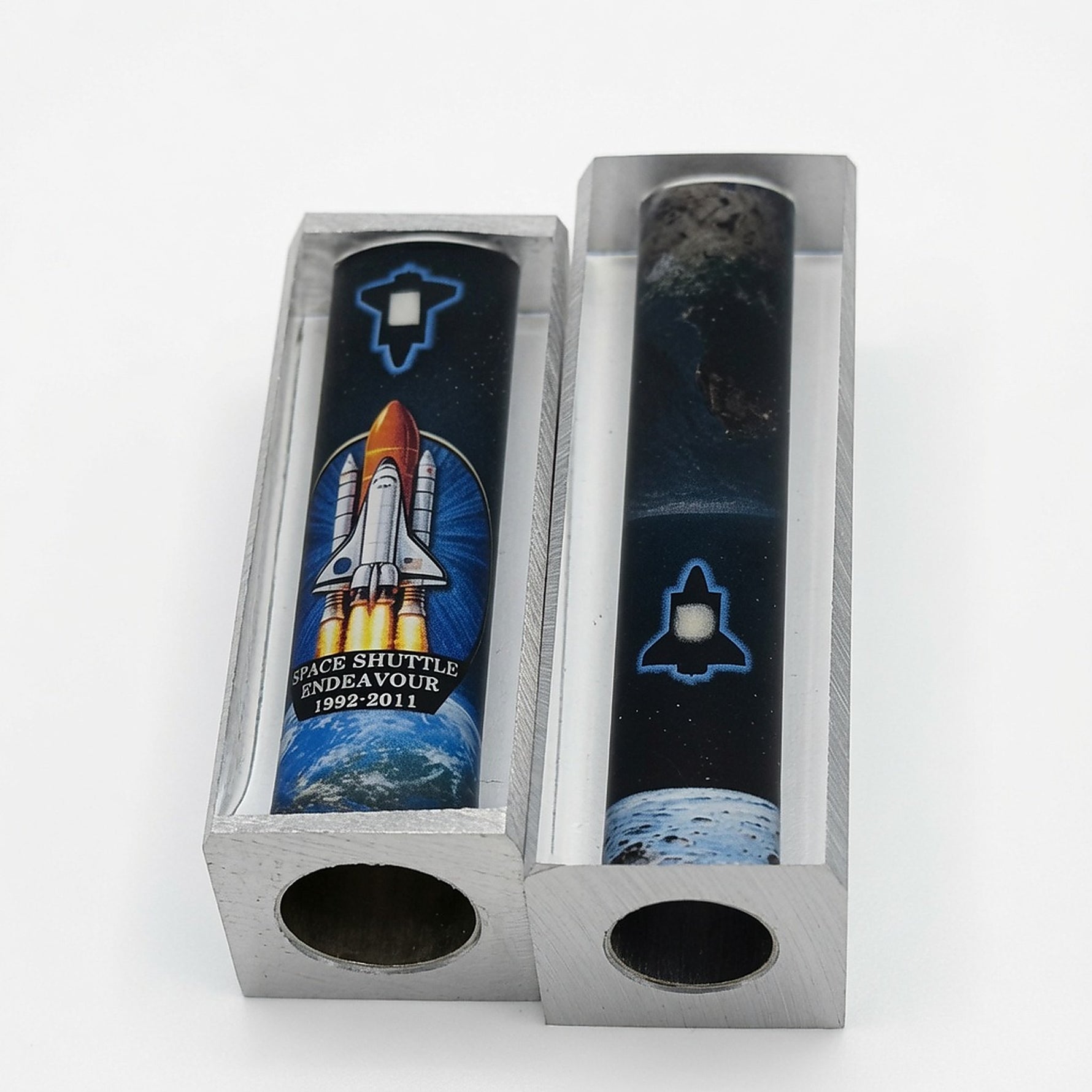 NASA Space Shuttle Embedded Pen Blanks – Endeavour – custom-double-tube-set – image 1