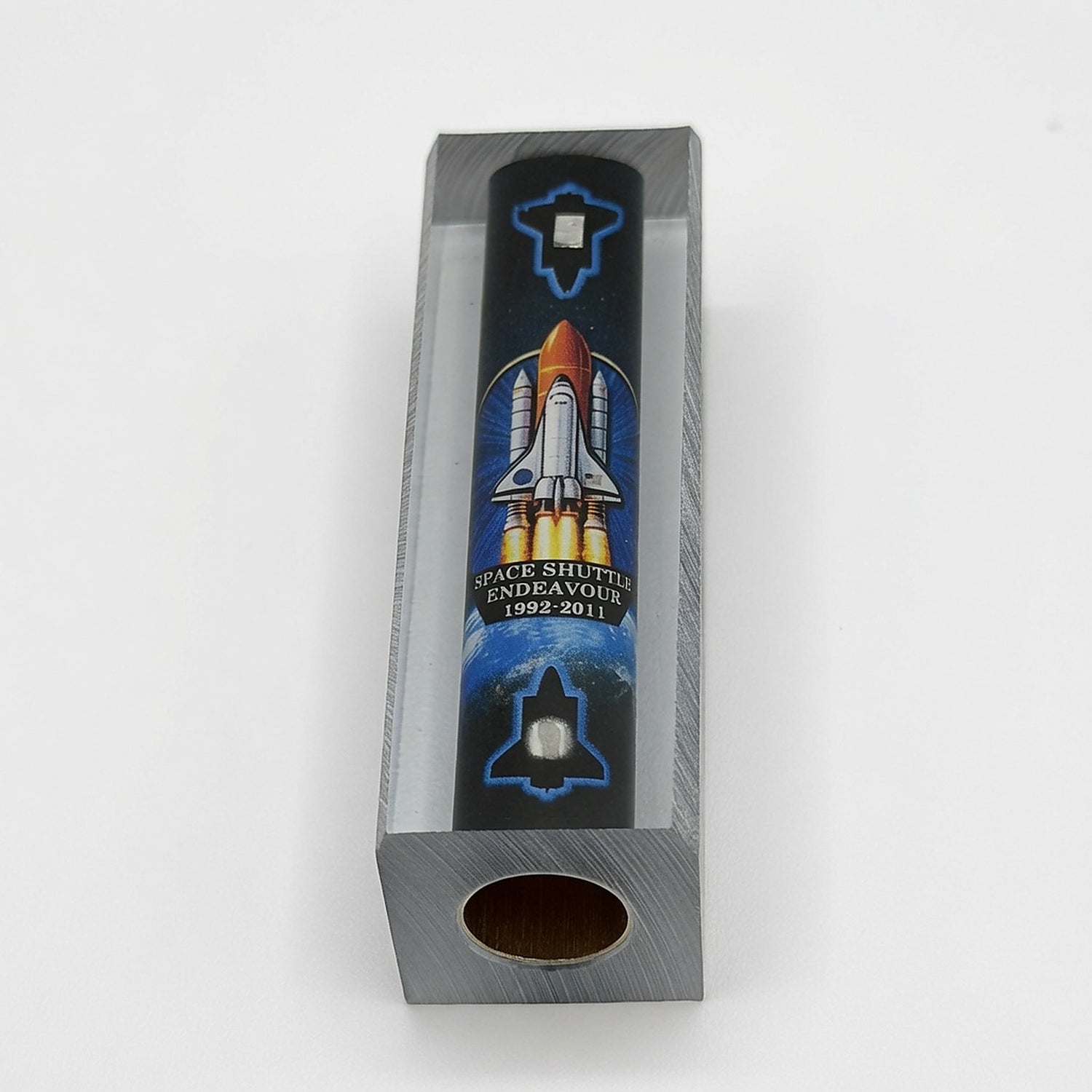 NASA Space Shuttle Embedded Pen Blanks – Endeavour – custom-single-tube-set – image 1