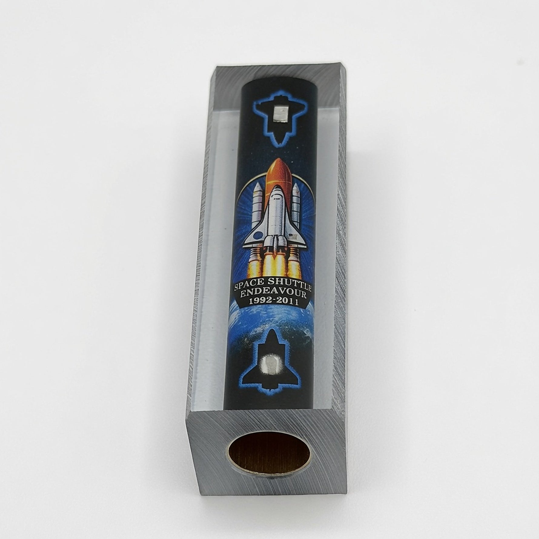 NASA Space Shuttle Embedded Pen Blanks – Endeavour – custom-single-tube-set – image 1