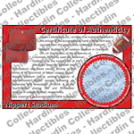 Image of certificate of authenticity for Nippert Stadium (University of Cincinnati) - front