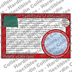 Image of certificate of authenticity for Palace of the Fans (Cincinnati Reds) - front