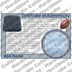 Image of certificate of authenticity for RCA Dome (Indianapolis Colts) - front