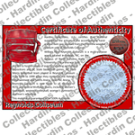 Image of certificate of authenticity for Reynolds Coliseum (North Carolina State University) [STADIUM SEAT] - front
