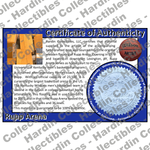 Image of certificate of authenticity for Rupp Arena (University of Kentucky) - front