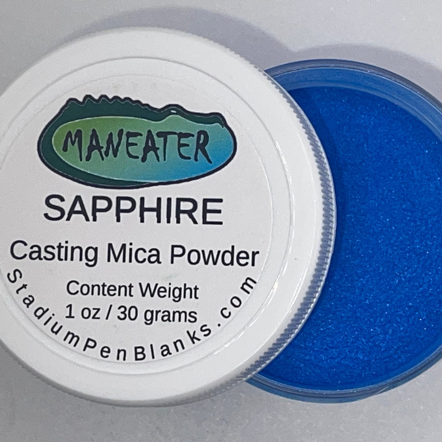 Sapphire Mica Powder Jar - Maneater 1oz