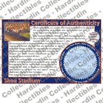 Image of certificate of authenticity for Shea Stadium (New York Mets & New York Jets) [Padded Wall] - front
