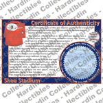 Image of certificate of authenticity for Shea Stadium (New York Mets & New York Jets) [Plastic Seats] - front