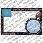 Image of certificate of authenticity for Soldier Field (Chicago Bears) [PLASTIC] - front