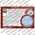 Image of certificate of authenticity for Stagg Field (Chicago, University of - front