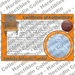 Image of certificate of authenticity for Stokely Athletic Center (University of Tennessee) - front