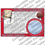 Image of certificate of authenticity for Tad Smith Coliseum (University of Mississippi) - front