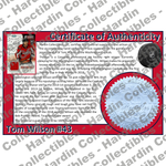 Image of certificate of authenticity for Wilson, Tom 