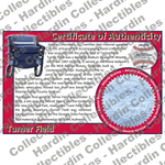 Image of certificate of authenticity for Turner Field (Atlanta Braves) - front